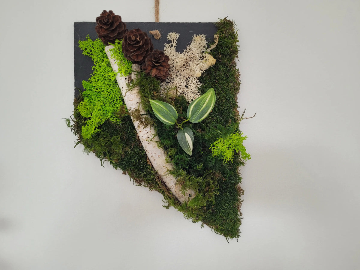 Tableau végétal sur ardoise
